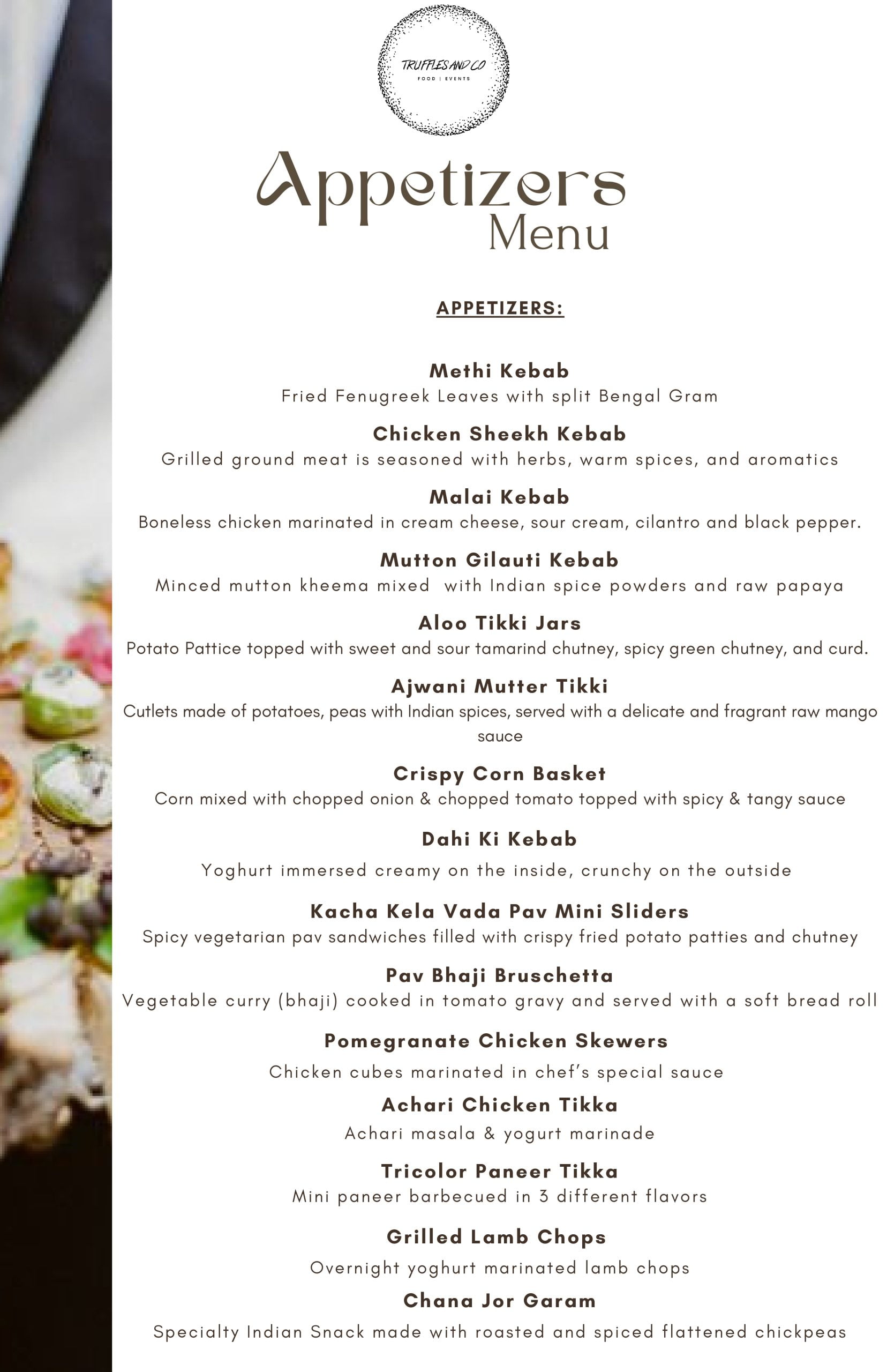 Appetizer Menu